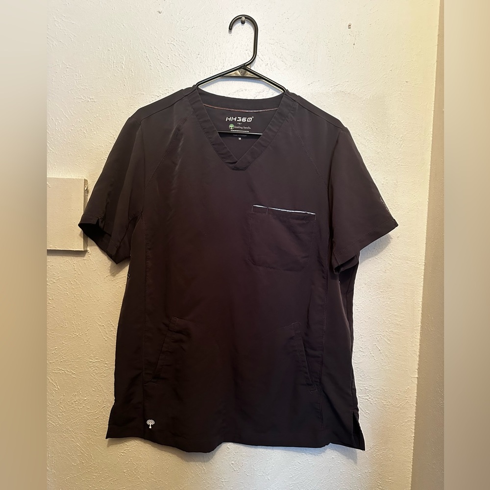 Men’s Medium Healing Hands HH360 Gray Scrub Top